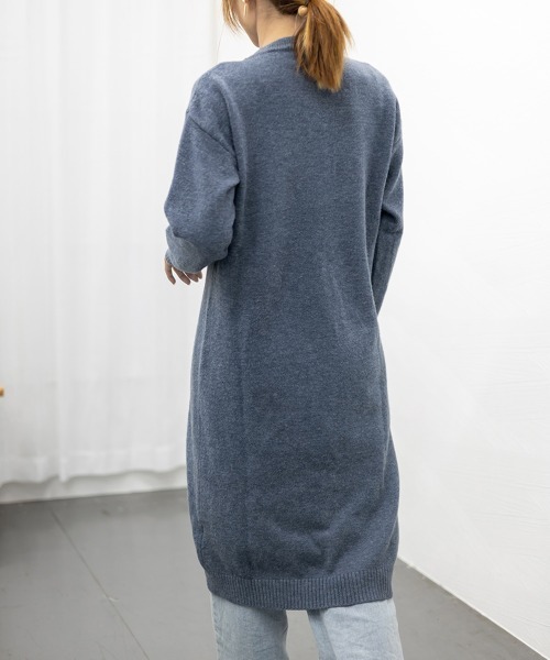 Miniministore(ミニミニストア)の「ニットワンピース 秋冬 ディープスリット(ワンピース・レディース・ブラック/アイボリー/ブルーグレー/グレー・フリー)」の7枚目の写真
