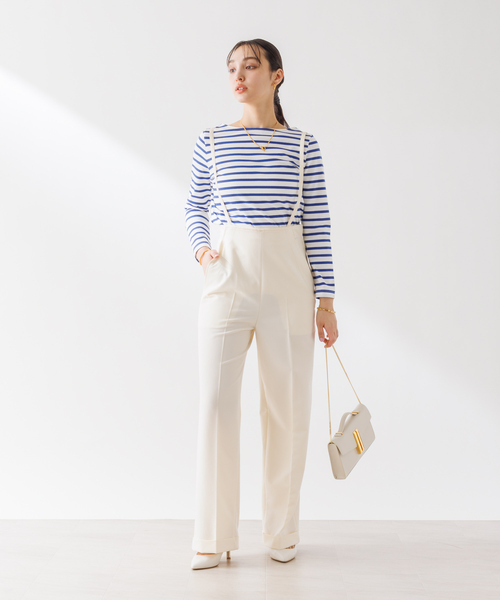 Rouge vif Anna(ルージュヴィフアンナ)の「バックVボーダーロンT(Tシャツ/カットソー・レディース・ブラック/ブルー・フリー)」の16枚目の写真