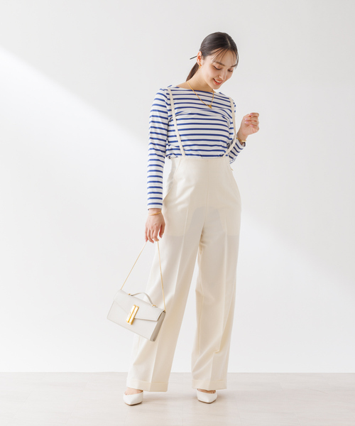 Rouge vif Anna(ルージュヴィフアンナ)の「バックVボーダーロンT(Tシャツ/カットソー・レディース・ブラック/ブルー・フリー)」の18枚目の写真