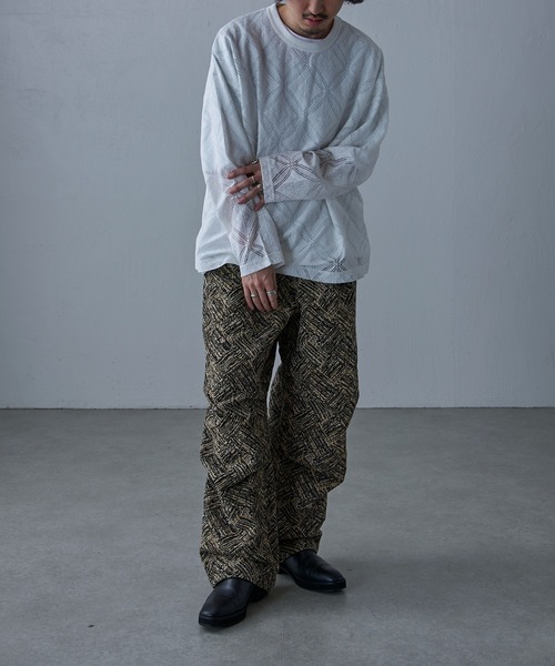 Lui's（ルイス）の「総柄ジャガードパラシュートパンツ（その他パンツ