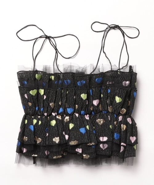 Sister Jane（シスタージェーン）の「SisterJane/シスタージェーン/Canvas Heart キャミトップス（キャミソール・レディース・ブラック・M/S）」の2枚目の写真