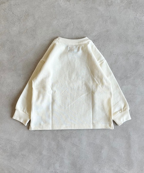 BIG FIELD（ビッグフィールド）の「ヘビーウェイト無地ロンT（90～150cm）（Tシャツ/カットソー・キッズ・グリーン/杢グレー/チャコール/オフホワイト・110/90/100/120/150/140/130）」の6枚目の写真