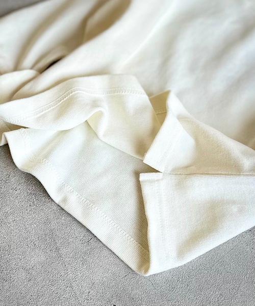 BIG FIELD（ビッグフィールド）の「ヘビーウェイト無地ロンT（90～150cm）（Tシャツ/カットソー・キッズ・グリーン/杢グレー/チャコール/オフホワイト・110/90/100/120/150/140/130）」の8枚目の写真