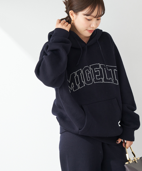【中古】テンドレ les Tendre BIG HOODIE ニット パーカー プルオーバー PLAGE ダークグレー /HK ■OS ■SH セール】les Tendre sweat ニットパーカー（ニット/セーター）｜Plage
