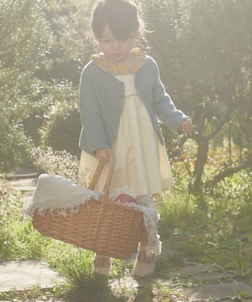 【セール】【Hoppetta】ベリー刺繍襟コーデュロイドレス 80cm・90cm・100cm（その他ベビーウェア）｜Hoppetta（ホッペッタ）