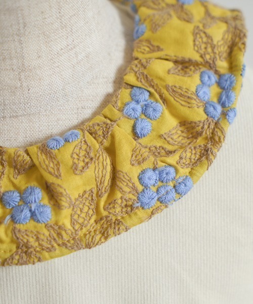 【セール】【Hoppetta】ベリー刺繍襟コーデュロイドレス 80cm・90cm・100cm（その他ベビーウェア）｜Hoppetta（ホッペッタ）