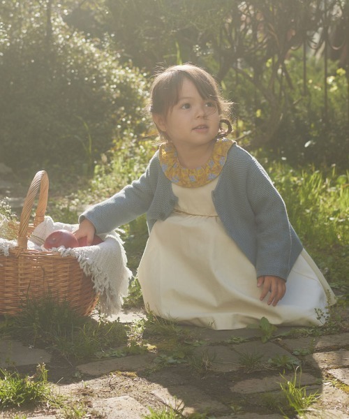 【セール】【Hoppetta】ベリー刺繍襟コーデュロイドレス 80cm・90cm・100cm（その他ベビーウェア）｜Hoppetta（ホッペッタ）