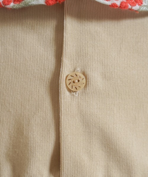 【セール】【Hoppetta】ベリー刺繍襟コーデュロイドレス 80cm・90cm・100cm（その他ベビーウェア）｜Hoppetta（ホッペッタ）