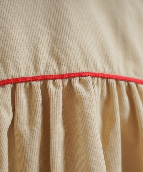 【セール】【Hoppetta】ベリー刺繍襟コーデュロイドレス 80cm・90cm・100cm（その他ベビーウェア）｜Hoppetta（ホッペッタ）