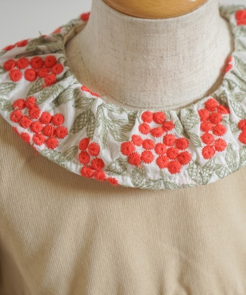 【セール】【Hoppetta】ベリー刺繍襟コーデュロイドレス 80cm・90cm・100cm（その他ベビーウェア）｜Hoppetta（ホッペッタ）