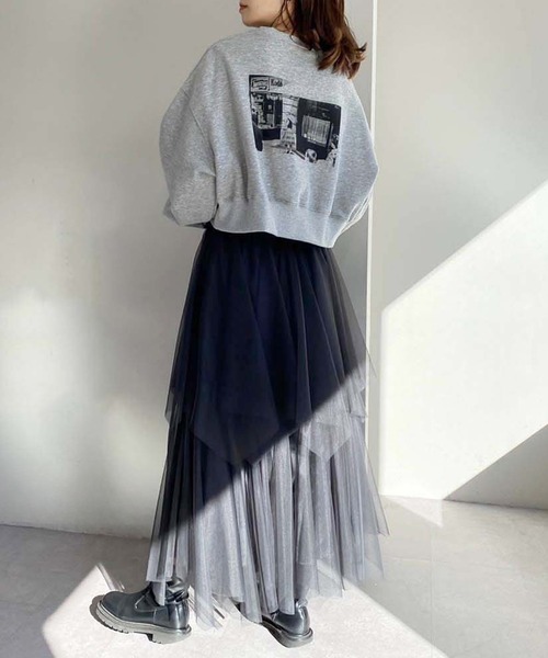 one after another NICE CLAUP（ワンアフターアナザーナイスクラップ）の「アソートショートスウェット（スウェット・レディース・イエロー/グレー/オフホワイト・FREE）」の21枚目の写真