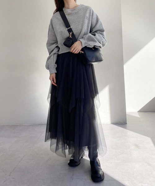 one after another NICE CLAUP（ワンアフターアナザーナイスクラップ）の「アソートショートスウェット（スウェット・レディース・イエロー/グレー/オフホワイト・FREE）」の10枚目の写真