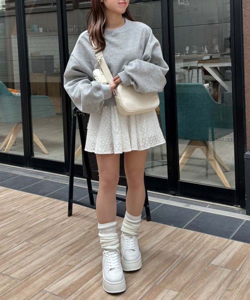 one after another NICE CLAUP（ワンアフターアナザーナイスクラップ）の「アソートショートスウェット（スウェット・レディース・イエロー/グレー/オフホワイト・FREE）」の18枚目の写真