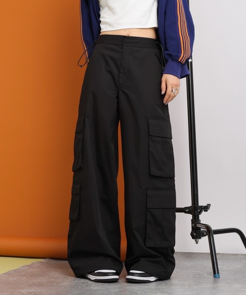 RAGEBLUE（レイジブルー）の「ビッグポケット/ミリタリールーズカーゴパンツ（カーゴパンツ・レディース・ライトグレー/ブラック/ライム・FREE）」の18枚目の写真