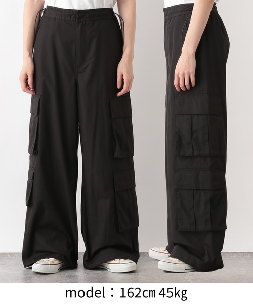 RAGEBLUE（レイジブルー）の「ビッグポケット/ミリタリールーズカーゴパンツ（カーゴパンツ・レディース・ライトグレー/ブラック/ライム・FREE）」の21枚目の写真