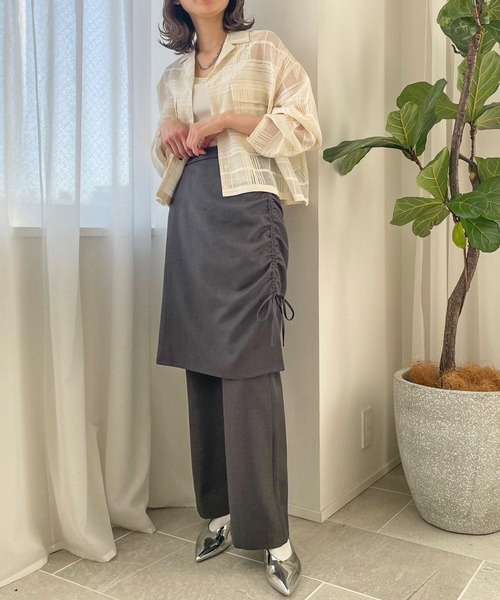 LOWRYS FARM（ローリーズファーム）の「セットスカパン　991947（その他パンツ・レディース・ブラウン/アイボリー/チャコールグレー・FREE）」の17枚目の写真