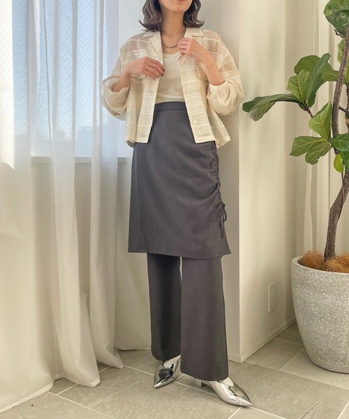 LOWRYS FARM（ローリーズファーム）の「セットスカパン　991947（その他パンツ・レディース・ブラウン/アイボリー/チャコールグレー・FREE）」の18枚目の写真