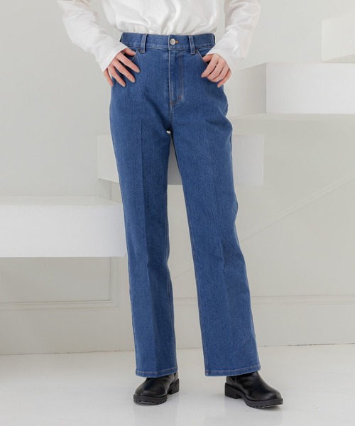 LAKOLE(ラコレ)の「フレアデニム / 102226(デニムパンツ・レディース・チャコール/アクア/ネイビー・LARGE/MEDIUM/SMALL)」の1枚目の写真