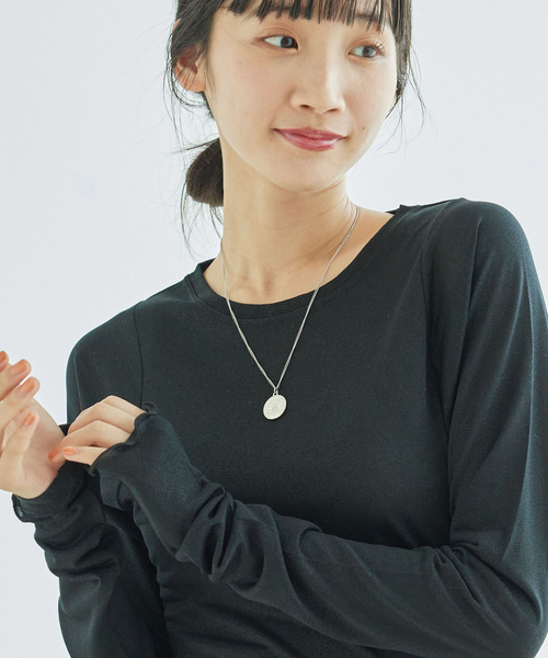 Jayro（ジャイロ）の「クルーネックプルオーバー（Tシャツ/カットソー・レディース・ベージュ/グレー/ブラック/ラベンダー・M）」の2枚目の写真
