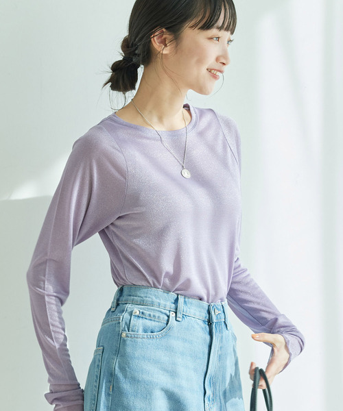 Jayro（ジャイロ）の「クルーネックプルオーバー（Tシャツ/カットソー・レディース・ベージュ/グレー/ブラック/ラベンダー・M）」の6枚目の写真