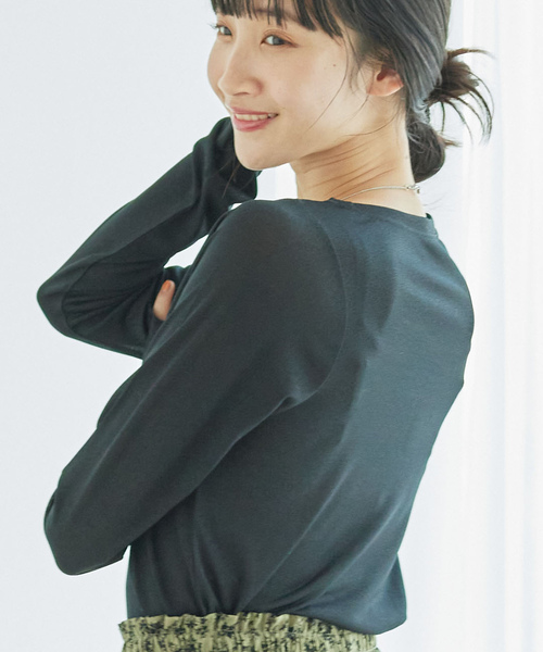 Jayro（ジャイロ）の「クルーネックプルオーバー（Tシャツ/カットソー・レディース・ベージュ/グレー/ブラック/ラベンダー・M）」の16枚目の写真