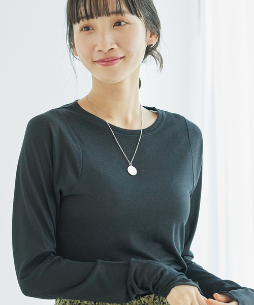 Jayro（ジャイロ）の「クルーネックプルオーバー（Tシャツ/カットソー・レディース・ベージュ/グレー/ブラック/ラベンダー・M）」の17枚目の写真