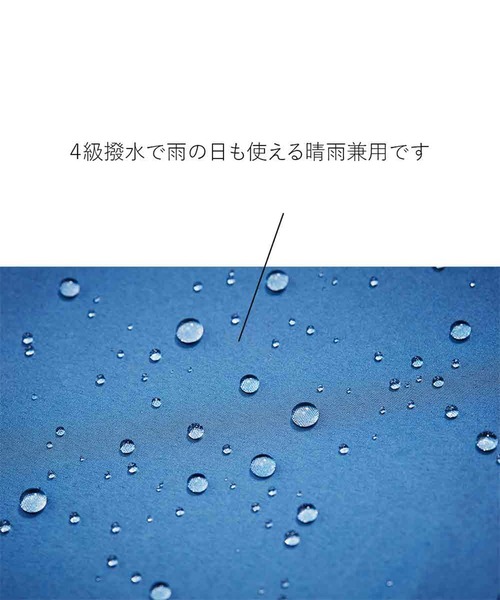 Waterfront（ウォーターフロント）の「日傘　遮光　スレンダーハンドル UVブロック　フリル（折りたたみ傘・レディース・オフホワイト/ブラック/スモークピンク・FREE）」の15枚目の写真