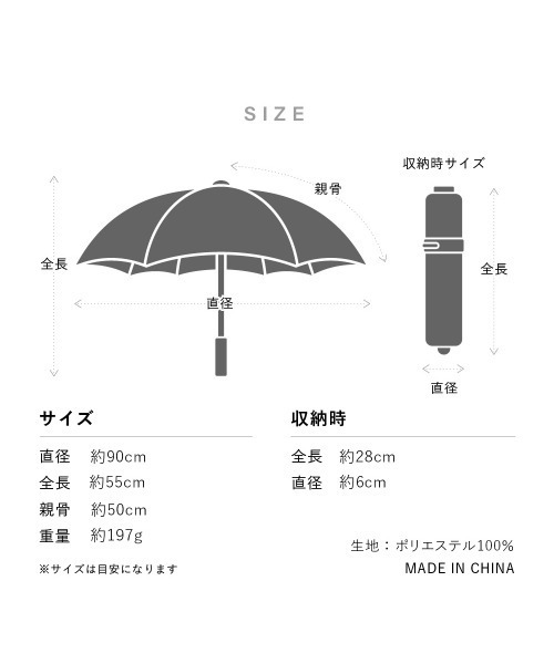 Waterfront（ウォーターフロント）の「日傘　遮光　スレンダーハンドル UVブロック　フリル（折りたたみ傘・レディース・オフホワイト/ブラック/スモークピンク・FREE）」の16枚目の写真