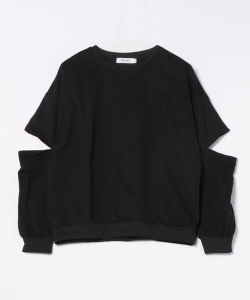 Mayree（メイリー）の「【Mayree】アームオープン トップス スウェット（Tシャツ/カットソー・レディース・ブラック/グレー/パープル・MEDIUM/LARGE/X-LARGE）」の4枚目の写真