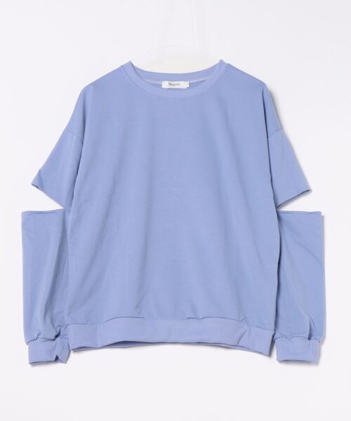 Mayree（メイリー）の「【Mayree】アームオープン トップス スウェット（Tシャツ/カットソー・レディース・ブラック/グレー/パープル・MEDIUM/LARGE/X-LARGE）」の11枚目の写真