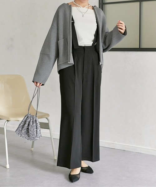 Thevon（ゼボン）の「ランダムリブホルターネックプルオーバー（Tシャツ/カットソー・レディース・オフホワイト/ブラック/モカ/イエロー・FREE）」の10枚目の写真