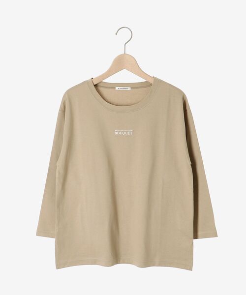 le.coeur blanc（ルクールブラン）の「BOUQUETロゴ7分袖T（Tシャツ/カットソー・レディース・ベージュ/オフホワイト・38）」の3枚目の写真
