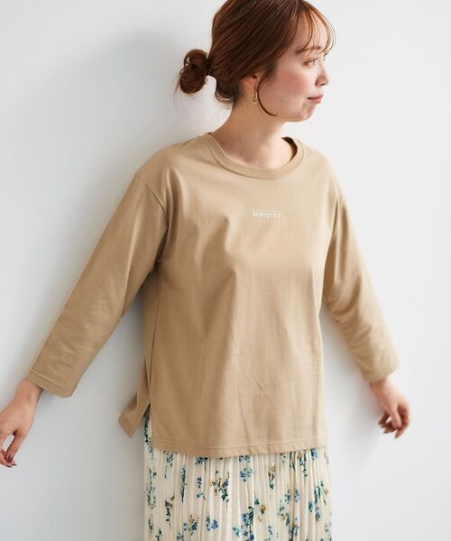 le.coeur blanc（ルクールブラン）の「BOUQUETロゴ7分袖T（Tシャツ/カットソー・レディース・ベージュ/オフホワイト・38）」の8枚目の写真