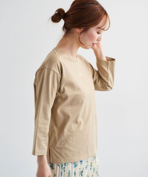 le.coeur blanc（ルクールブラン）の「BOUQUETロゴ7分袖T（Tシャツ/カットソー・レディース・ベージュ/オフホワイト・38）」の9枚目の写真