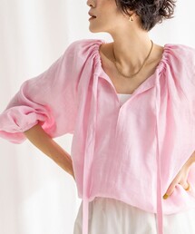 NOLLEY’S | WASH LINEN ギャザーブラウス(シャツ/ブラウス)
