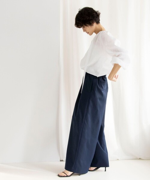 NOLLEY’S（ノーリーズ）の「WASH LINEN ギャザーブラウス（シャツ/ブラウス・レディース・ホワイト/ベビーピンク/ベージュ/ブラック/ピンク・FREE）」の15枚目の写真