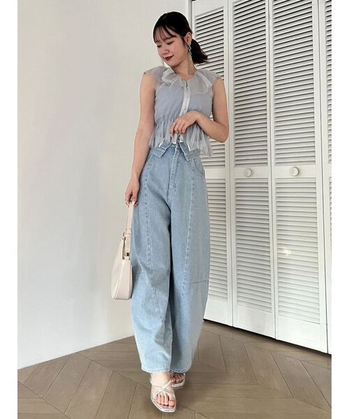 TORRAZZO DONNA Spangle side ribbon vest | TOPS,キャミソール