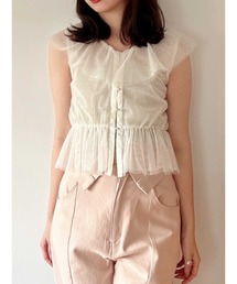 dazzlin | スパンコールシアーフリルビスチェ(タンクトップ)