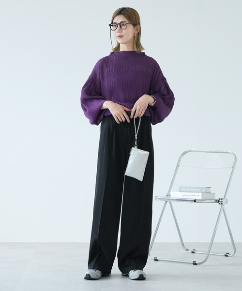 reca(レカ)の「ハイネックランダムプリーツボリュームスリーブブラウス(シャツ/ブラウス・レディース・アイボリー/ブラック/ミント/オリーブ/ブラウン系その他/ピンク系その他/ブルー/パープル・M)」の13枚目の写真
