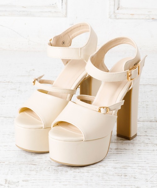 attagirl（アタガール）の「ハイヒールストラップサンダル（サンダル・レディース・ブラック/アイボリー/ベージュ・M/S/LL/L）」の18枚目の写真