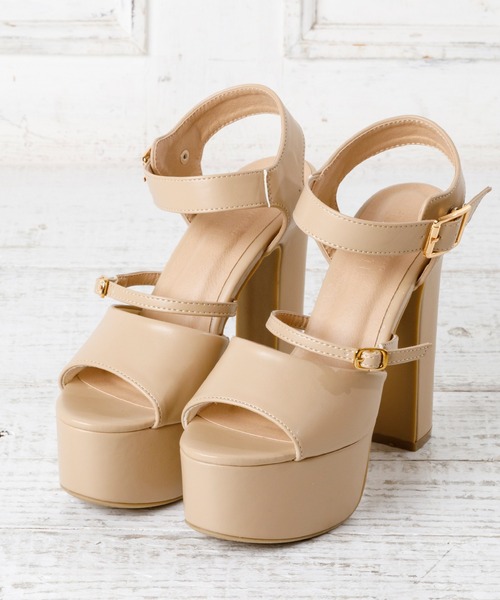 attagirl（アタガール）の「ハイヒールストラップサンダル（サンダル・レディース・ブラック/アイボリー/ベージュ・M/S/LL/L）」の20枚目の写真