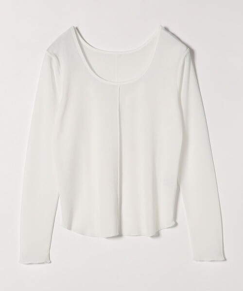 quaranciel(カランシエル)の「quaranciel:〈手洗い可能〉シアー スラブ 2WAY ロンTEE(Tシャツ/カットソー・レディース・ブラック/ライトグリーン/オフホワイト・ONE SIZE)」の17枚目の写真