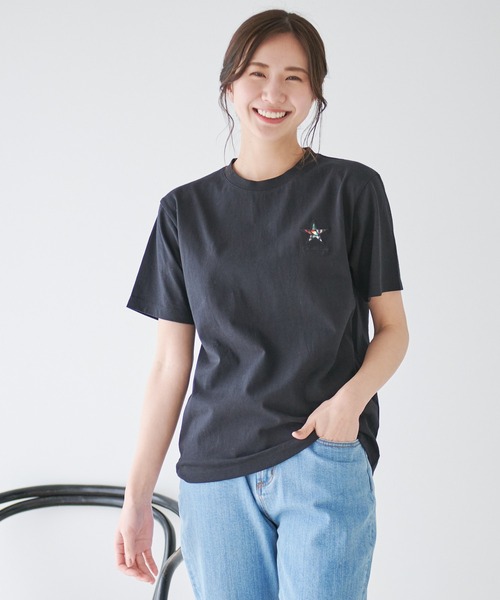 Arnold Palmer（アーノルドパーマー）の「スターモチーフ シェア Tシャツ（Tシャツ/カットソー・レディース・ブラック/ホワイト/ライトベージュ・LL/L/M/S/XS）」の18枚目の写真