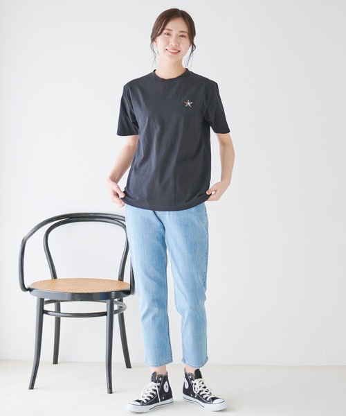 Arnold Palmer（アーノルドパーマー）の「スターモチーフ シェア Tシャツ（Tシャツ/カットソー・レディース・ブラック/ホワイト/ライトベージュ・LL/L/M/S/XS）」の21枚目の写真