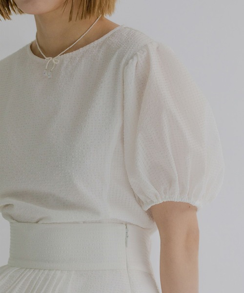 mimi toujours(ミミトゥジュール)の「シアー ギンガム パフスリーブトップス mimi toujours×nono(シャツ/ブラウス・レディース・ブラック/ホワイト・M)」の12枚目の写真