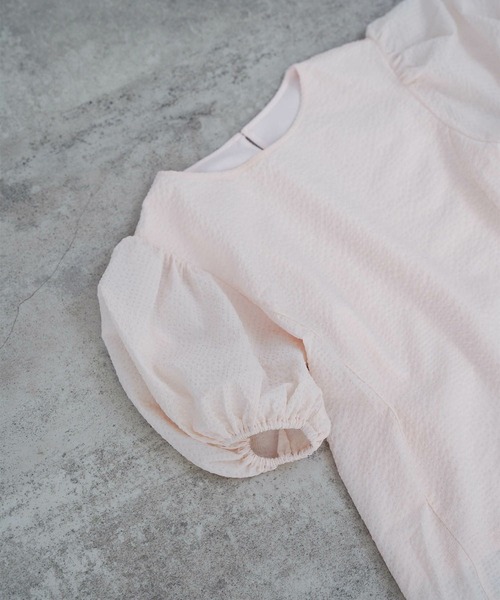 mimi toujours(ミミトゥジュール)の「シアー ギンガム パフスリーブトップス mimi toujours×nono(シャツ/ブラウス・レディース・ブラック/ホワイト・M)」の5枚目の写真