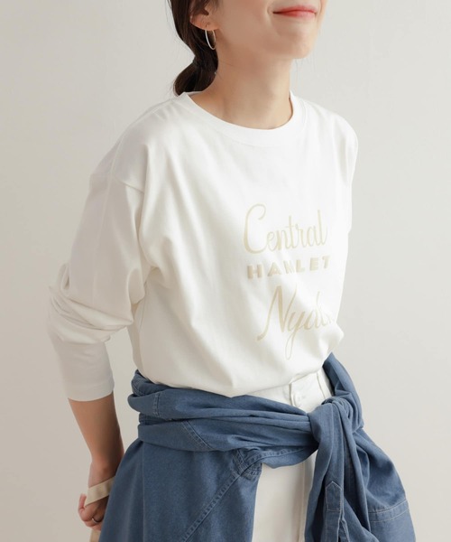 URBAN RESEARCH DOORS（アーバンリサーチドアーズ）の「ロゴプリントロングTシャツ（Tシャツ/カットソー・レディース・オフホワイト/ホワイト系その他・MEDIUM）」の11枚目の写真