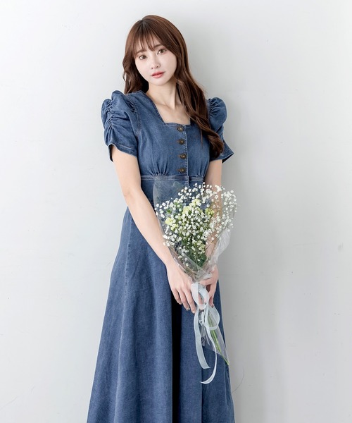 Julia Boutique(ジュリアブティック)の「ロング丈・デニムフレアワンピース/24005(ワンピース・レディース・ネイビー・LONG)」の19枚目の写真