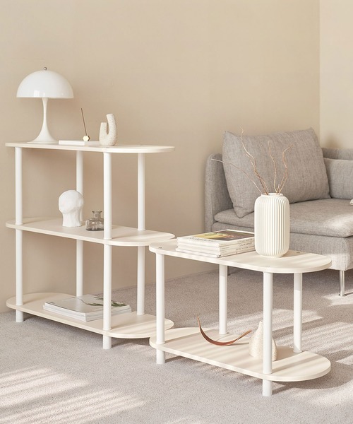 iellio（イエリオ）の「Roomnhome　モノ組立式棚【2段】（家具・レディース・ホワイト/ベージュ・F）」の4枚目の写真