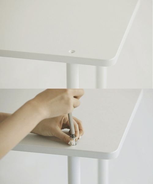 iellio（イエリオ）の「Roomnhome　モノ組立式棚【2段】（家具・レディース・ホワイト/ベージュ・F）」の10枚目の写真